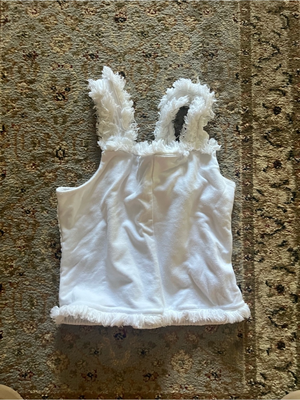 Habitual White Fringed Tank Bandeau